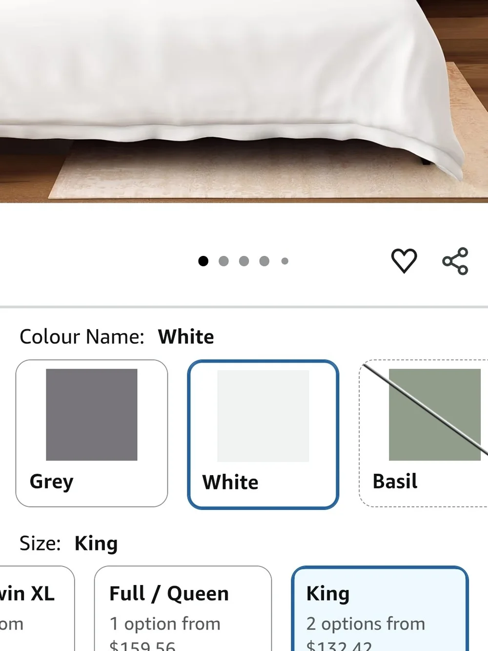White Organic Cotton Duvet Cover Set - King